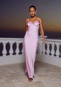 Lavena Floral Detail Maxi Dress - Petal