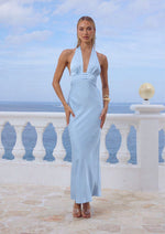 Load image into Gallery viewer, Sylvie Plunge V-Neck Maxi Dress - Sky Blue
