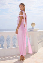 Load image into Gallery viewer, Raphaella Off Shoulder Maxi Dress - Petal
