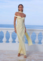 Load image into Gallery viewer, Raphaella Off Shoulder Maxi Dress - Buttermilk
