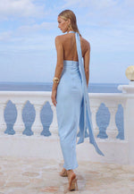 Load image into Gallery viewer, Sylvie Plunge V-Neck Maxi Dress - Sky Blue

