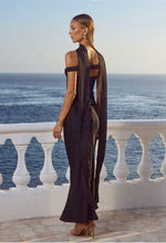 Load image into Gallery viewer, Raphaella Off Shoulder Maxi Dress - Black
