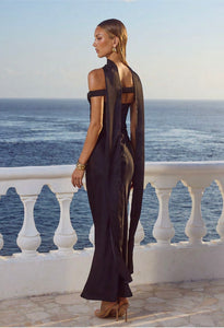 Raphaella Off Shoulder Maxi Dress - Black