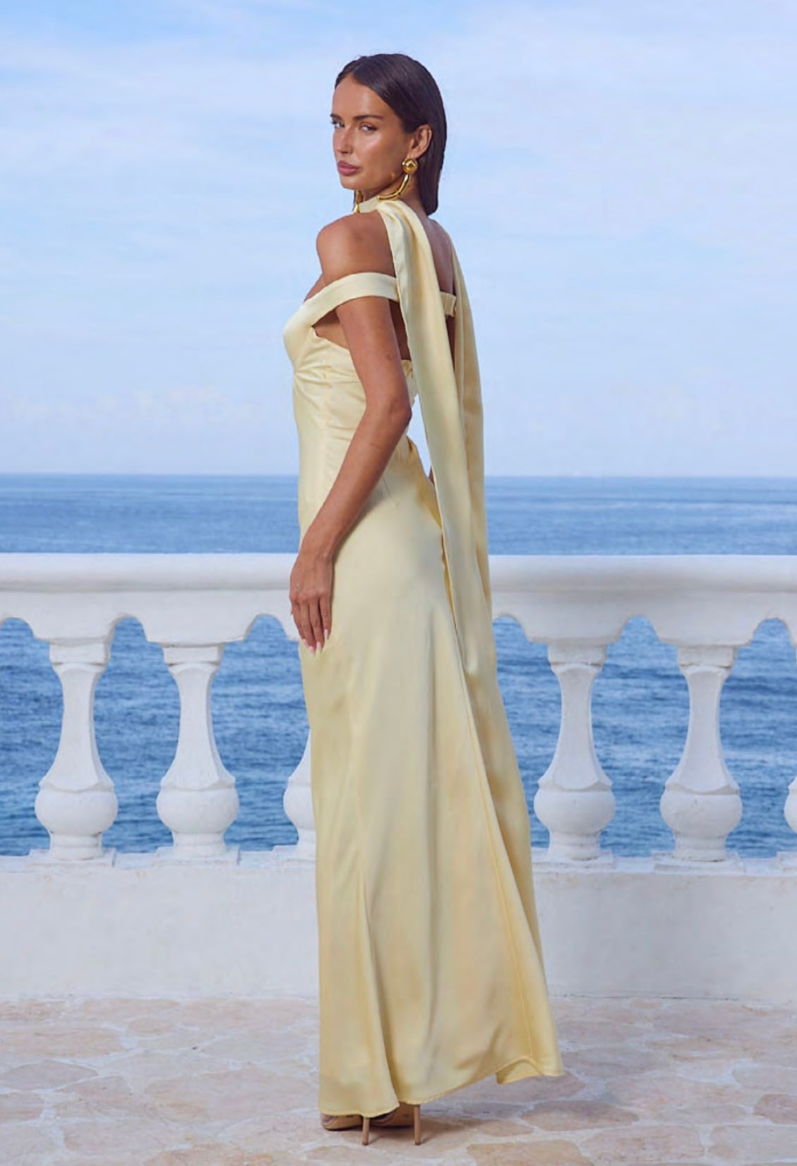 Raphaella Off Shoulder Maxi Dress - Buttermilk