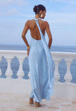 Load image into Gallery viewer, Arabelle High Neck Maxi Dress - Sky Blue
