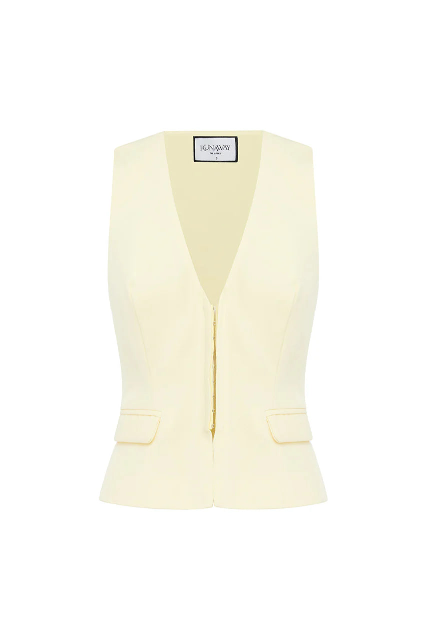 Arla Sleeveless Vest Top - Butter