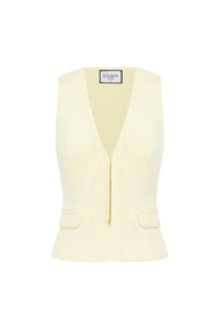 Arla Sleeveless Vest Top - Butter