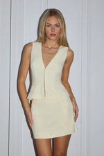 Load image into Gallery viewer, Orla Tailored Mini Skirt - Butter
