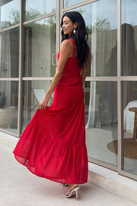 Tahlia Maxi Dress - Red