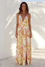 Load image into Gallery viewer, Carla Plunge Maxi Dress - Tahiti Pink
