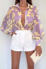 Load image into Gallery viewer, Fleetwood Blouse - Lilac Botanica
