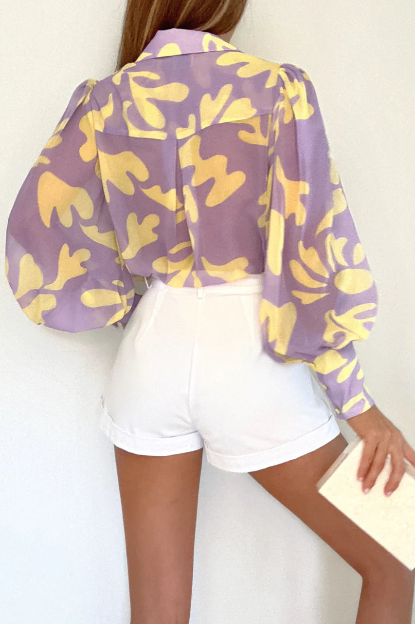 Fleetwood Blouse - Lilac Botanica