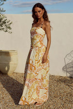 Load image into Gallery viewer, Giulia Ruched Maxi Dress - Tahiti Pink

