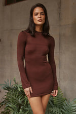 Load image into Gallery viewer, Costa Mini Dress - Chocolate
