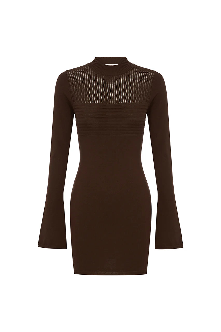 Costa Mini Dress - Chocolate