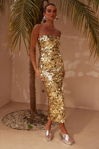 Gabourne Dress - Gold