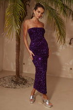 Load image into Gallery viewer, Sin City Dress - Purple
