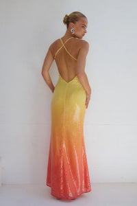 Niyah Maxi Dress - Mimosa Ombre