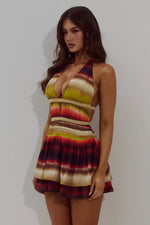 Load image into Gallery viewer, Xylia Halter Low Plunge Mini Dress - Anabell Red
