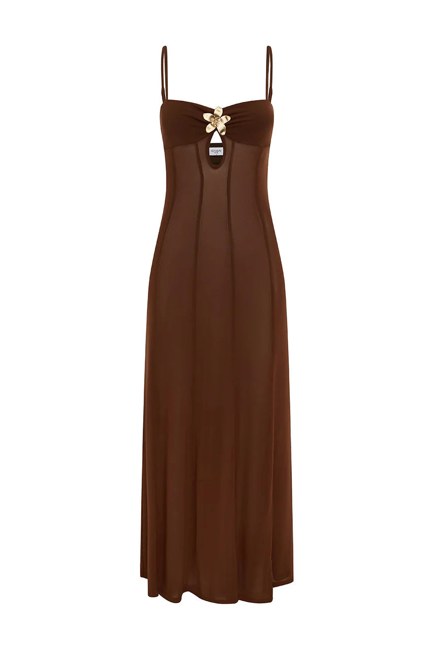 Tisha Maxi Dress - Espresso
