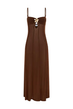 Load image into Gallery viewer, Tisha Maxi Dress - Espresso
