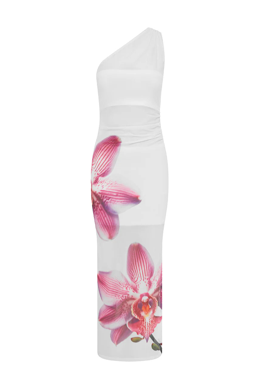 Celeste Midi Dress - Orchid White