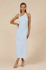 Load image into Gallery viewer, Saphira Long Midi Dress - Ice Blue
