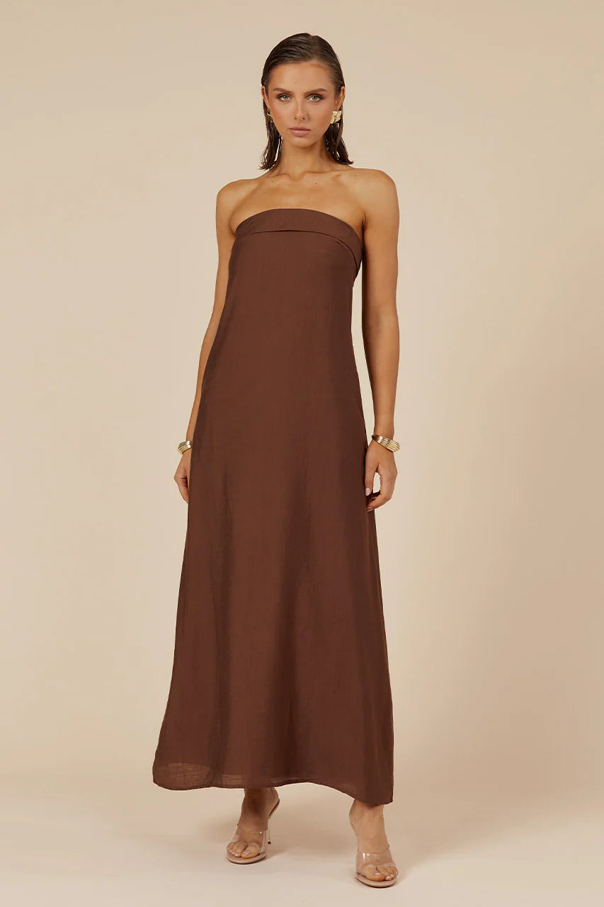 Saphira Maxi Dress - Chocolate