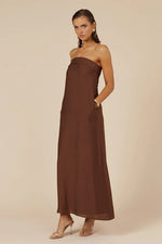 Load image into Gallery viewer, Saphira Maxi Dress - Chocolate
