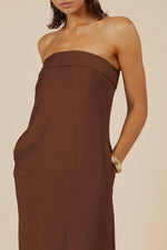 Load image into Gallery viewer, Saphira Maxi Dress - Chocolate
