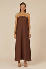 Load image into Gallery viewer, Saphira Maxi Dress - Chocolate
