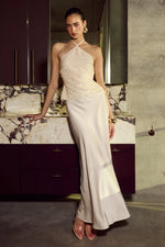 Load image into Gallery viewer, Torren Low Waist Maxi Skirt - Pearl

