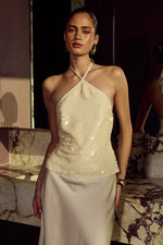 Load image into Gallery viewer, Frances Halter Sequin Top - Pearl
