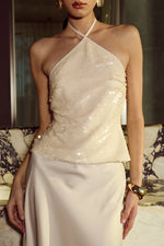 Load image into Gallery viewer, Frances Halter Sequin Top - Pearl
