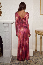 Load image into Gallery viewer, Fresia Long Sleeve Maxi Dress - Quinn Cherry
