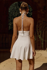 Load image into Gallery viewer, Ismarie Halter Mini Dress - White
