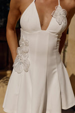 Load image into Gallery viewer, Ismarie Halter Mini Dress - White

