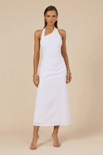 Load image into Gallery viewer, Saphira Long Midi Dress - White
