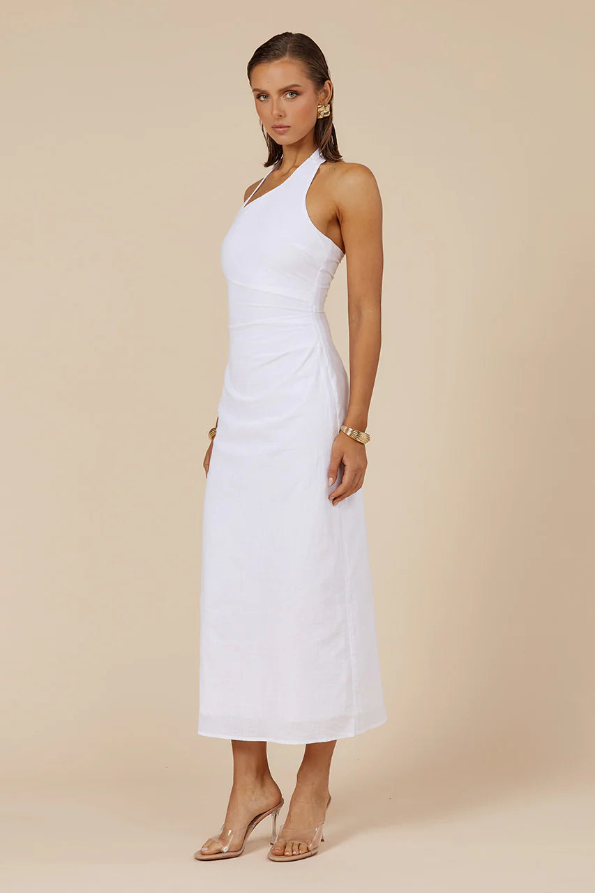 Saphira Long Midi Dress - White