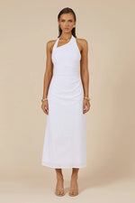 Load image into Gallery viewer, Saphira Long Midi Dress - White
