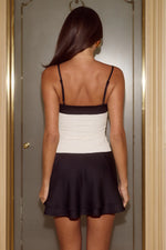 Load image into Gallery viewer, Edwina Lace Bodice Mini Dress - Black/Cream
