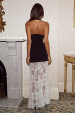 Load image into Gallery viewer, Enola Tiered Lace Maxi Skirt - White
