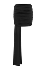 Load image into Gallery viewer, Opaline Low Rise Ruched Mini Skirt - Black
