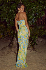 Load image into Gallery viewer, Velzy Strapless Dress - Anacapri Lemon
