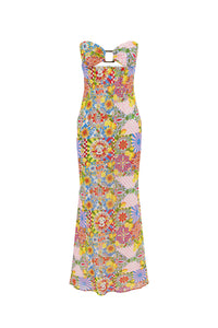 Velzy Strapless Dress - Anacapri Pink