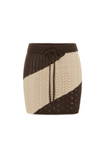 Load image into Gallery viewer, Julie Mini Skirt - Sand/Chocolate
