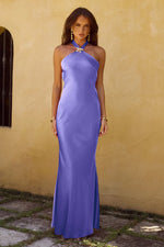 Load image into Gallery viewer, Chara Low Cross Back Maxi Dress - Periwinkle
