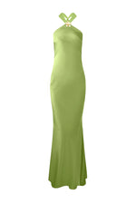 Load image into Gallery viewer, Chara Low Cross Back Maxi Dress - Olive
