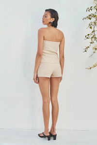 Winifred Strapless Top - Sand