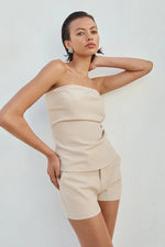 Load image into Gallery viewer, Winifred Strapless Top - Sand
